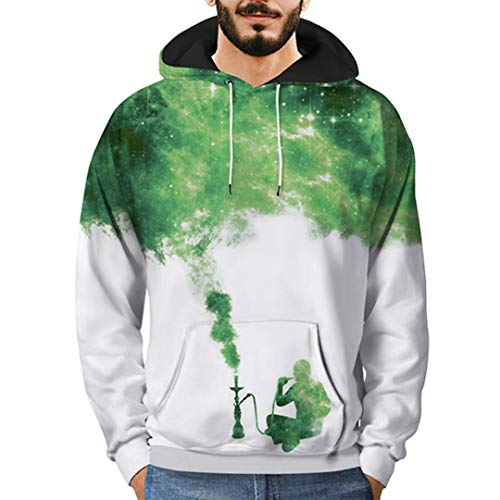 Sudaderas con Capucha para Hombre,ZARLLE Unisex Colorida HD 4D ImpresióN Sudadera Capucha Manga Larga Sudadera Capucha Chaqueta con Bolsillos Estampada Camisetas
