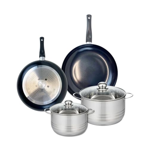 ELO 9738650 Batería de cocina (4 piezas, juego de 2 sartenes de cocina 28 y 32 cm, 2 ollas de 20 y 24 cm, Elo Prima… — oferta en Amazon