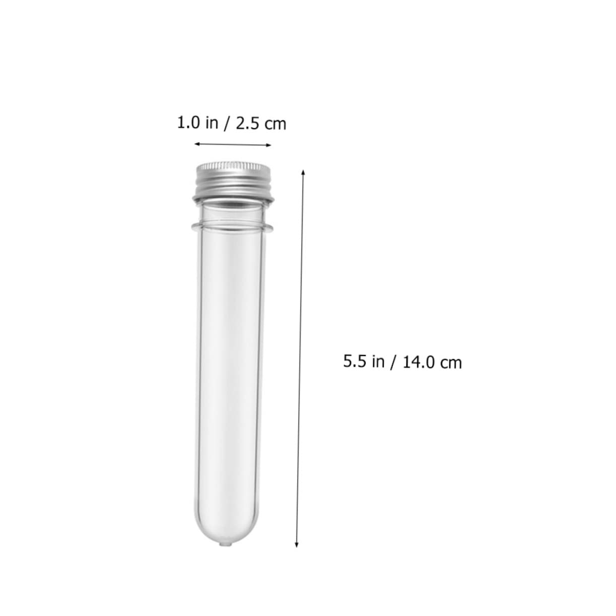 PRETYZOOM 50piezas Botellas de Tubo de Ensayo Transparentes Tubos Cilíndricos de Pet para Dulces Contenedores de Almacenamiento para Manualidades