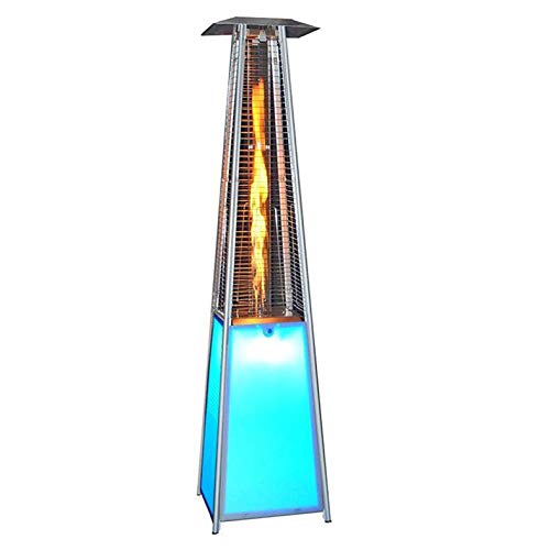 ANAIUCY Patio Heaters 41,000 BTU Patio Heater Tall Standing Power Heater With Simple Ignition System, Wheels And LED Color For Balcony BBQ Party garden Patio Heaters