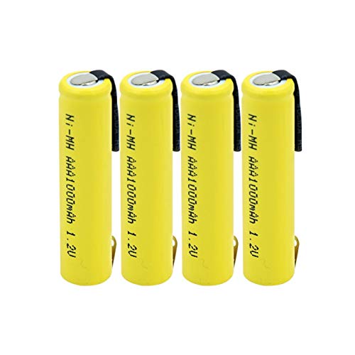1,2 v AAA 3a 1000 Mah AAA Batterie, Wiederaufladbar AAA NI-Mh Batterien Wiederaufladbar Mit Tabs for Razor 4pcs