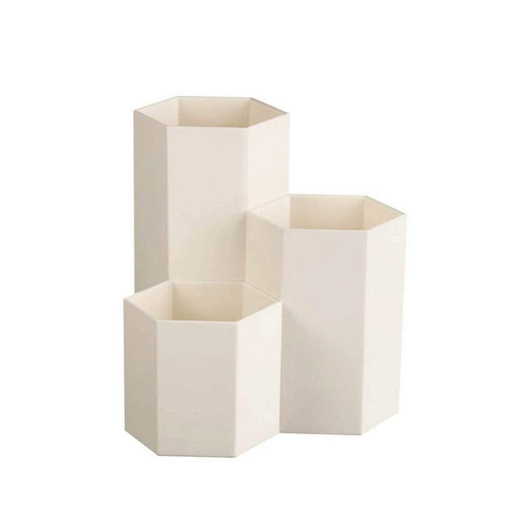 Confezione portamatite, portapenne, Bicchieri, contenitori per Trucchi, Organizer da scrivania, per Ufficio, Scuola, casa, Forniture, Bianco