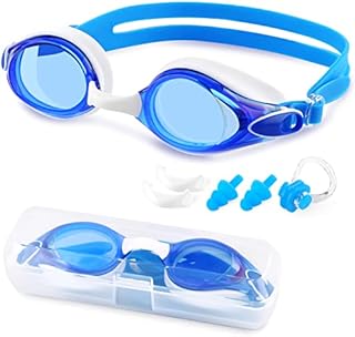 COOLOO Swimming Goggles Adult , Anti Fog UV Protection Swim Goggles for Men Women, Goggles Swimming for Kids Children Boys Girls with Earplugs and Nose Clips