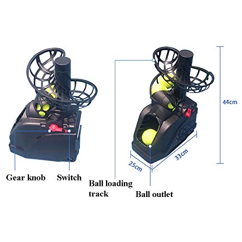 hzexun Tennisbälle Ballmaschine Tragbarer Tennisball-Maschine Solo Tennistrainer AC&Batterie Zuhause/Gericht Ballwurfmaschinen