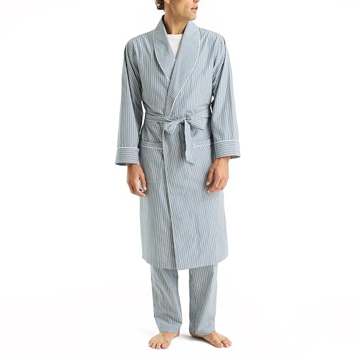 Nautica Mens Sustainably Crafted Striped Robe