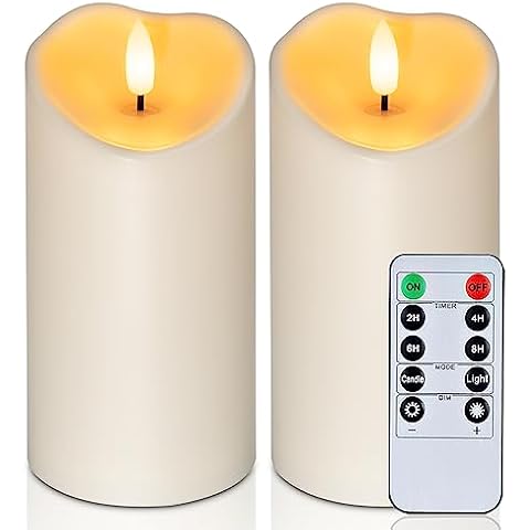Amagic Outdoor Waterproof Flameless Candles, Set of 2 Cover