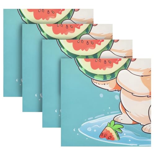 Servilletas de Tela Cute Corgi Mermaid 20x20 Pulgadas miniatura 7