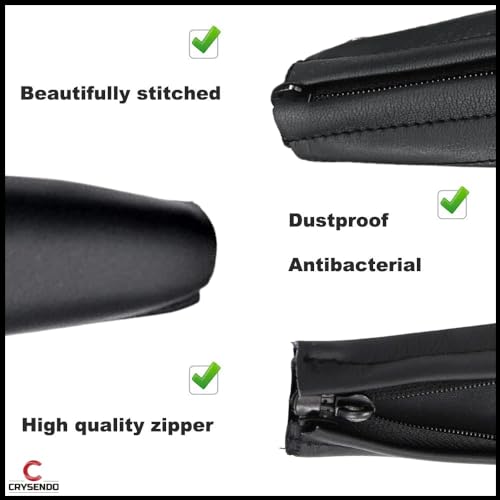 Image of Crysendo Headphone Headband for Bose QC15, QC2 Headphones | Protective Zipper Replacement Headphone Headband Cover | Soft Flexible Material Pad Without Clips (Black)