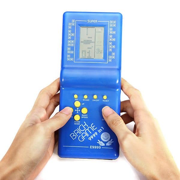 Brick Game 9999 in 1 Handheld Retro Console, Red Transparent, LCD Screen, E-9999 2 41Jt62ImcpL