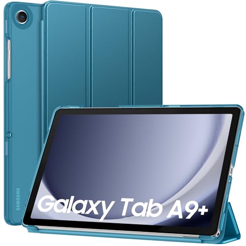 Image of MoKo Case for Galaxy Tab A9+ /A9 Plus 11 inch 2023, Slim Stand Protective Smart Cover with Hard PC Translucent Back Shell for Tab A9 Plus Tablet (SM-X210 /X216 /X218), Auto Wake /Sleep, French Blue