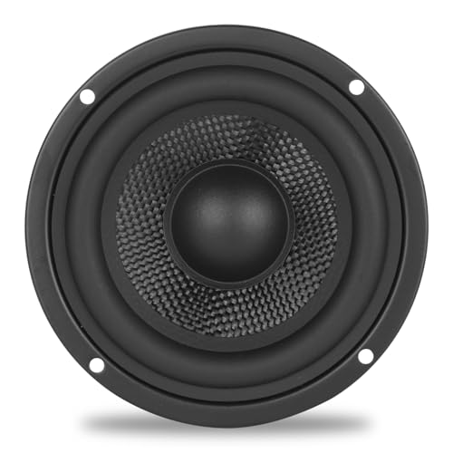 Image of 4 Inch Glass Fiber Cone Mid Woofer - 8 Ohms 40 Watts Double Magnetic HiFi Driver Speakers for High-End Bookshelf, Center Channels & DIY Projects (2 Pcs)