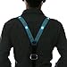 Party Supplies,Glowseen Light up Glowing Clip on Adjustable Suspenders for Party Costume-Blue