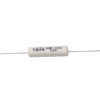 Electronic Spices 33 Ohm (?) 10 Watt Fusible Ceramic Cement Power Resistor Pack of 5pcs
