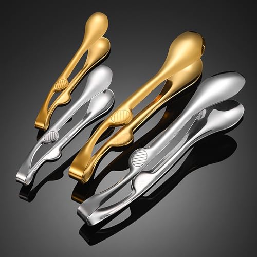 Pince de cuisine en acier inoxydable – Pince alimentaire polyvalente pour la cuisson et le service – Outil de boulangerie durable et facile à nettoyer – Option de couleur unique 26 x 4,5 cm