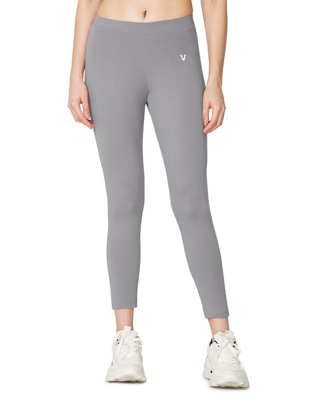 Image of VSTAR PL02 Women Ankle Length Stretchable Slim Fit Leggings with Secured Side Pocket | Moisture-Wicking | Soft Waistband & Cotton-Elastane Fabric