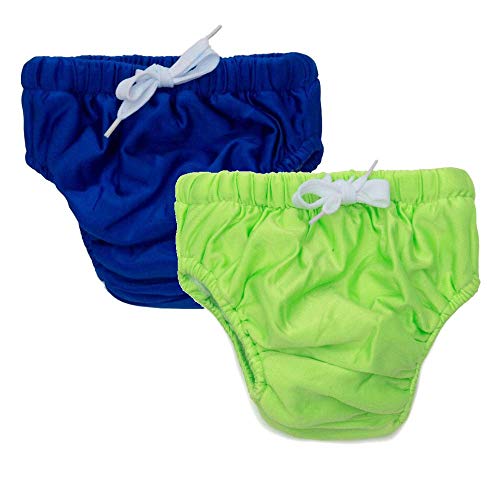2-Pack Kawaii Baby Reusable Swim Cloth Diaper For Baby, Toddler, Children (Green & Blue), Medium 24–35 Pounds #TOP27