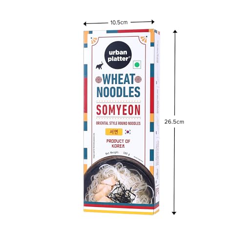 Image of Urban Platter Somyeon Wheat Noodles, 250g (Thin Korean Noodle | Light & Delicate Texture | Perfect for Cold Noodles & Light Sauces)