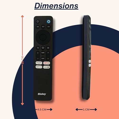 Image of Remote Control Compatible with REDMI FIRE TV Smart LCD LED TV with Prime Video, Netflix, Amazon Music and Easy APPS Access (with Voice, with Alexa Support)