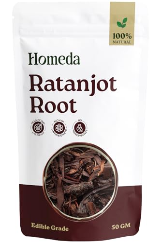 Image of Shudh Online Ratanjot Root /LALJADI /DAMINI BALCHAD /ONOSMA /ORCHANET /ALKANNA TINCTORIA /रतनजोत (50 grams)
