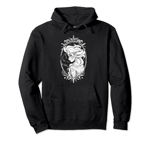 Sweat à capuche Elsa portrait artistique aux finitions soignées en maille