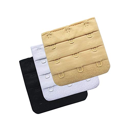 Suremate Bra Extender 2 Hook/3 Hook/4 Hook Plus Size Bra Strap Extender Bra Band Extension Strap For Women-3Pcs #TOP4