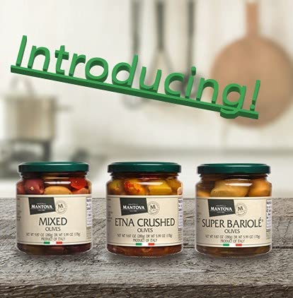Miniatura 6 de Mantova Etna Aceitunas trituradas en salmuera picante con chile, ajo y orégano, 9.87 onzas (paquete de 2), producto de Italia, sin OMG, sin gluten,
