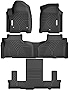 YITAMOTOR 3 Rows Floor Mats Compatible with 2021-2023 Chevrolet Tahoe/GMC Yukon/Cadillac Escalade with 2nd Row Bucket Seats, Custom Fit Black TPE Floor Liners 1st & 2nd 3rd Row All-Weather Protection