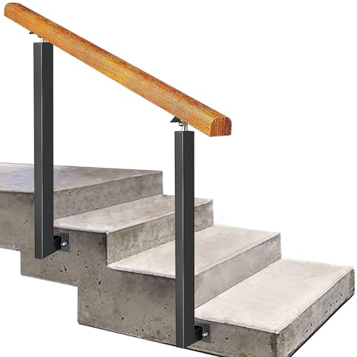 Support de rampe d'escalier réglable à 270° pour marches extérieures - 2