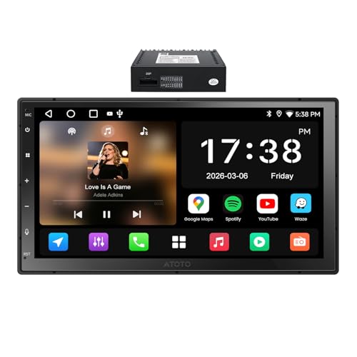 Amplificateur Auto Compact ATOTOZONE CA-AEC122DL avec Câble de 2m pour Autoradio Android