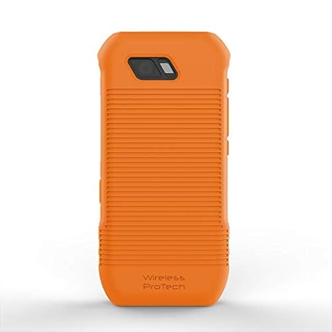 Sonim XP5S XP5800 Flex Skin Gel Case by Wireless ProTECH (Orange) Cover