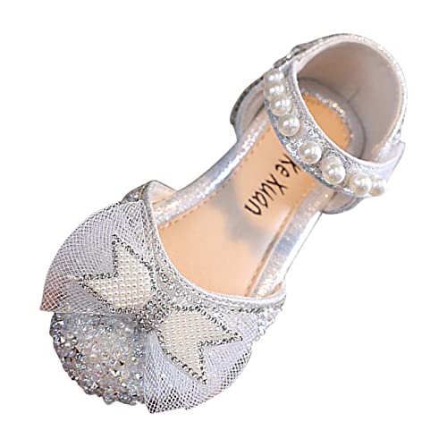 Fashion Spring And Summer Girls Sandals Party Dress Dance Show Princess Shoes Mesh Bowknot Pearl Cute Toddler Girl Shoes