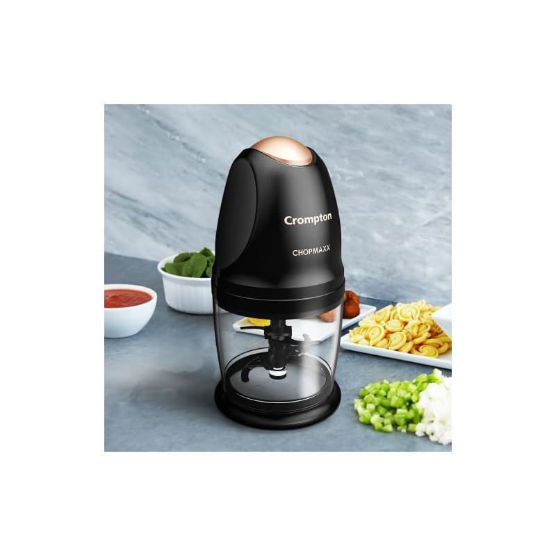 Crompton ChopMaxx Electric Vegetable Chopper | 300 Watts Motors | Twin S-Shaped Ninja blades | 800 ml see through bowl - Image 5