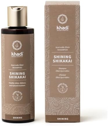 khadi SHINING SHIKAKAI Ayurvedic Shampoo – Protectively smoothes the hair structure – Shine & moisture – 100% natural & silicone-free – 6.7 fl oz