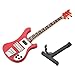Produktbild Redxiao Miniatur-Bassgitarren-Instrument-Modell, rote Exquisite Mini-Gitarre mit Ständer und Case-Ornamenten Startseite Display Dekoration Weihnachten und Liebhaber Geschenk