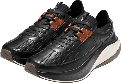 Cole Haan Cole Haan Men's Grandpro All Day Leather Runners, Black/British Tan/Ivory, 10.5-M US