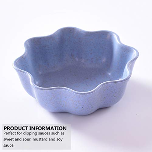 Cabilock 6 pratos de molho de trigo, pratos de tempero de flores, tigela de sushi, mini aperitivo, b