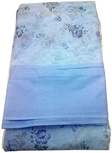 Divayanshi Mosquito Net 5 x 6.5 ft semi Double Bed Blue Printed Heavy Quality Polyester Soft Net