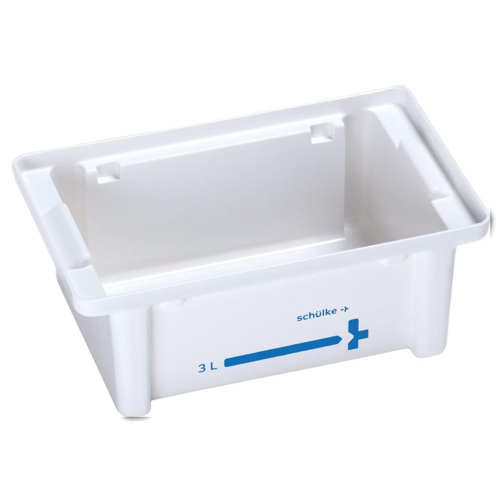 Schülke Wannen-Set Desinfektionswanne | 3 Liter inkl. Deckel in transparent | aus Polyvinylchlorid | Instrumentenwanne | Innen: 250x150x120 mm/außen: 300x185x125 mm