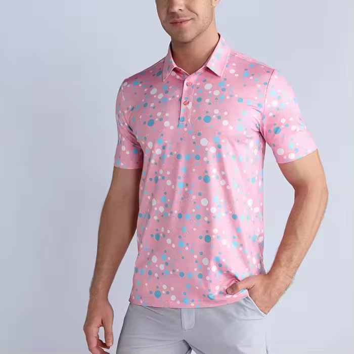 Men's Athletic Golf Polo Shirt, Moisture Wicking Performance, Short Sleeve3