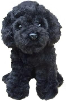 Black Golden Doodle 12" Plush Toy Dog Plushie Can Be Personalized & Customized With An Engraved Tag, Collar and Stunning Gift Wrap