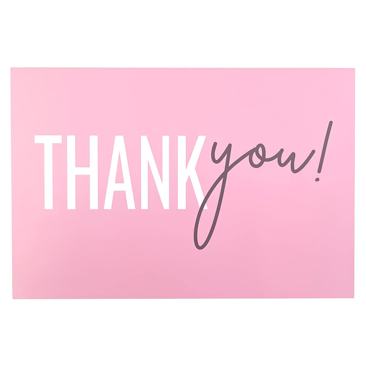 RXBC2011 Thank You for your support Cards Handwritten Lettering Design Thank you small business Card 4x6 Inch Pack of 50 pink Postcard size