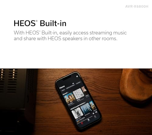 Image of Denon AVR-X6800H 11.4 Channel AV Receiver - 140W /Ch, Built-in HEOS, WiFi, & Bluetooth - Dolby Vision, HLG, HDR10+, Dynamic HDR & Dolby Atmos Height Virtualization - Home Audio Receivers & Amplifiers