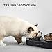 PETKIT CYBERTAIL Katzen Erhöhte Schüssel Edelstahl, Gekippter Hund Katzen Erhöhte Futternäpfe Lebensmittelqualität, rutschfeste No Spill Haustier Fütterungsschalen für Katzen und Kleine Hunde