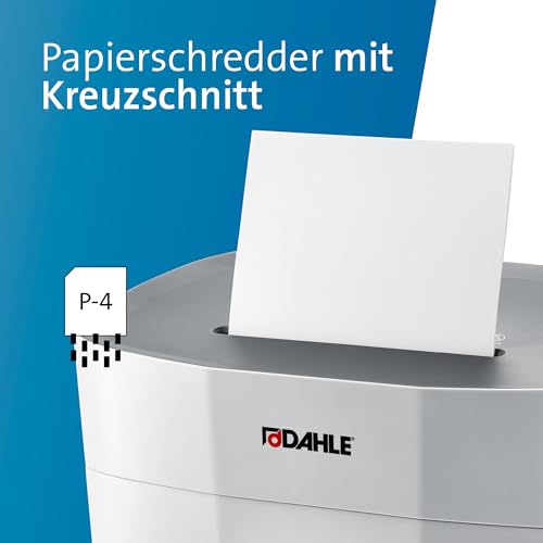 Dahle PaperSAFE PS 240 Aktenvernichter (10 Blatt, Sicherheitsstufe P4, Partikelschnitt, öl- und wartungsfrei, 25 Liter) grau