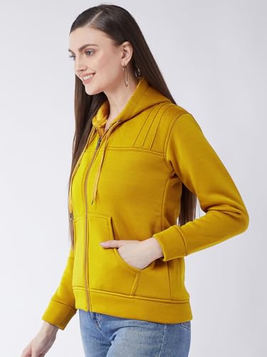 Image of Pivl Women Solid Hooded Jacket for Winter