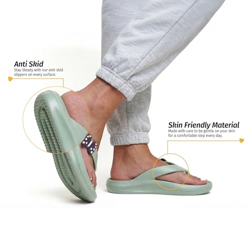 Image of YOHO PILO Slippers for Women | Lightweight & Waterproof Monsoon Footwear | Stylish & Comfortable Chhapal | Soft Orthopedic Flip-Flops, Daily Use Bathroom Slippers