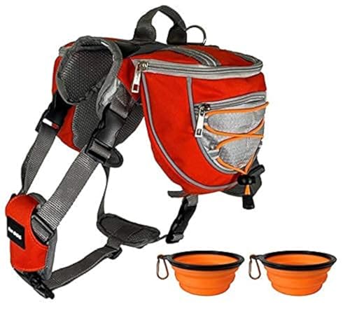 Top 5 Dog Packs For Backpacking: Your Best Gear 4 Saddlebag Back Pack & Harness Combo for Dogs 30-100+ lbs. Perfect for Travel