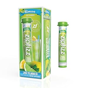 Zipfizz Energy Drink Mix, Electrolyte Hydration Powder with B12 and Multi Vitamin, Limon (20 Count)