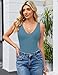 Avidlove Women Bodysuits Sleeveless Tank Top Deep V Bodysuit Thong Body Suit Going Out Double Lined (Dark Blue, S)
