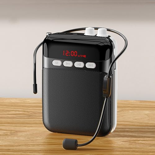 Amplificateur Voix Portable avec Microphone Casque 2400mAh LED Amplificateur de Voix pour Enseignants Système de Sonorisation Puissant pour Guides Micro Haut...
